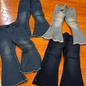 Set of 4 Chic Kids Flared/ bell bottom Jeans new without tags